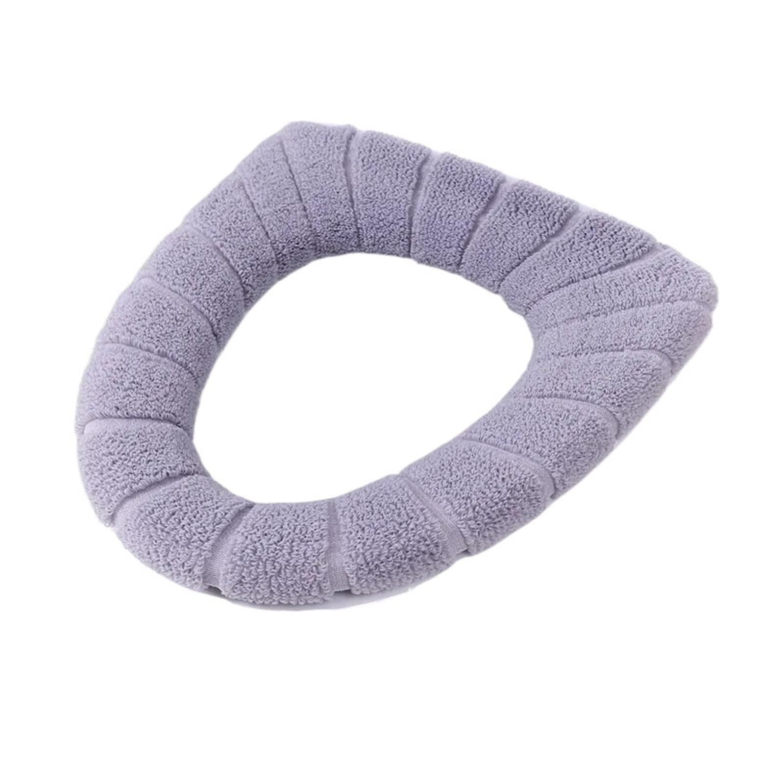 PADGCNOR Soft Toilet Seat Cushion Universal Bathroom Toilet Seat Cushion, Soft Pad, Closestool Lid, Warm Mat, Washable, Comfortable, Skin-Friendly, Winter(Grey)