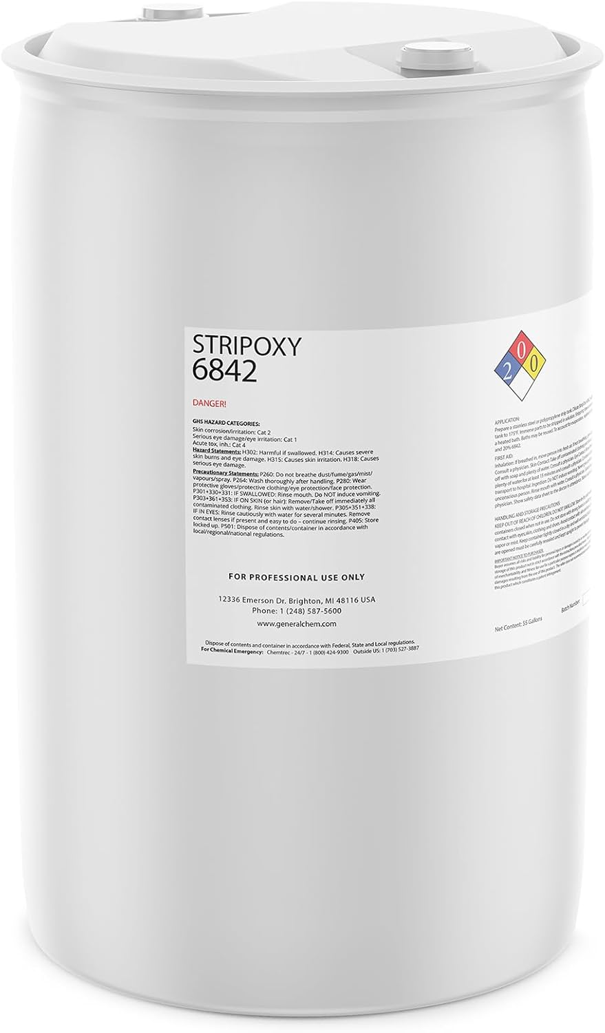 General Chemical StripOxy 6842 - High-Performance, Water-Based Paint & Coating Remover for Aluminum & Non-Ferrous Metals | Quick, Powerful Epoxy & Powder Coat Stripping Solution - 1 Gallon