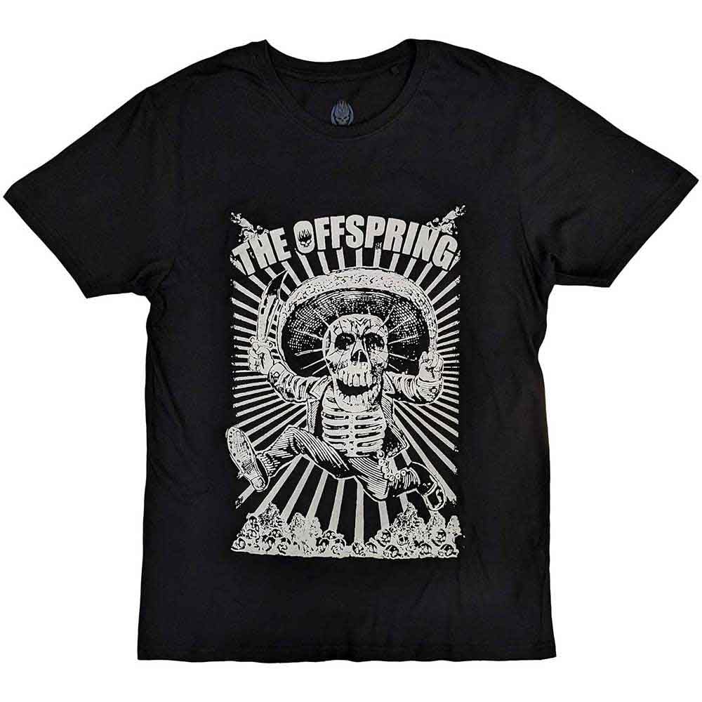 T-shirt The Offspring imprimé Jumping Skeleton logo authentique - 5