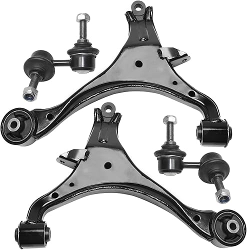 Miniatura 215 de Detroit Axle - Kit de 4 brazos de control delanteros para Chrysler 300 Dodge Challenger Charger Magnum, 2 brazos de control delantero inferiores con
