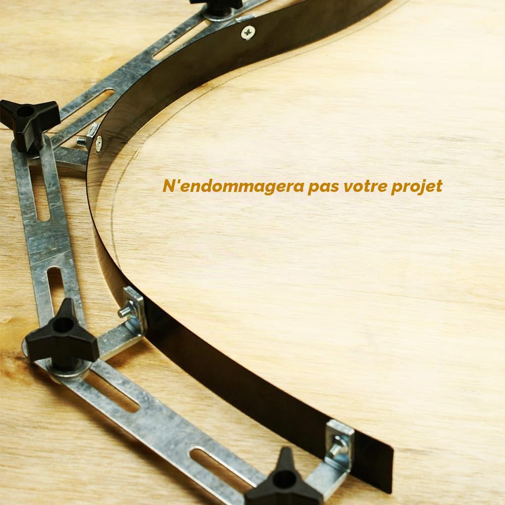 O'SKOOL Gabarit courbe en acier flexible 1700 mm Outil de travail du bois pour transférer des motifs incurvés