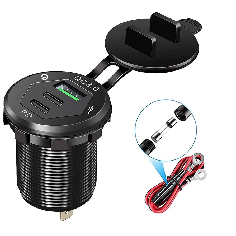 Amazon.co.jp: 12V USBコンセント QC 3.0 18W & デュアルPD 30W
