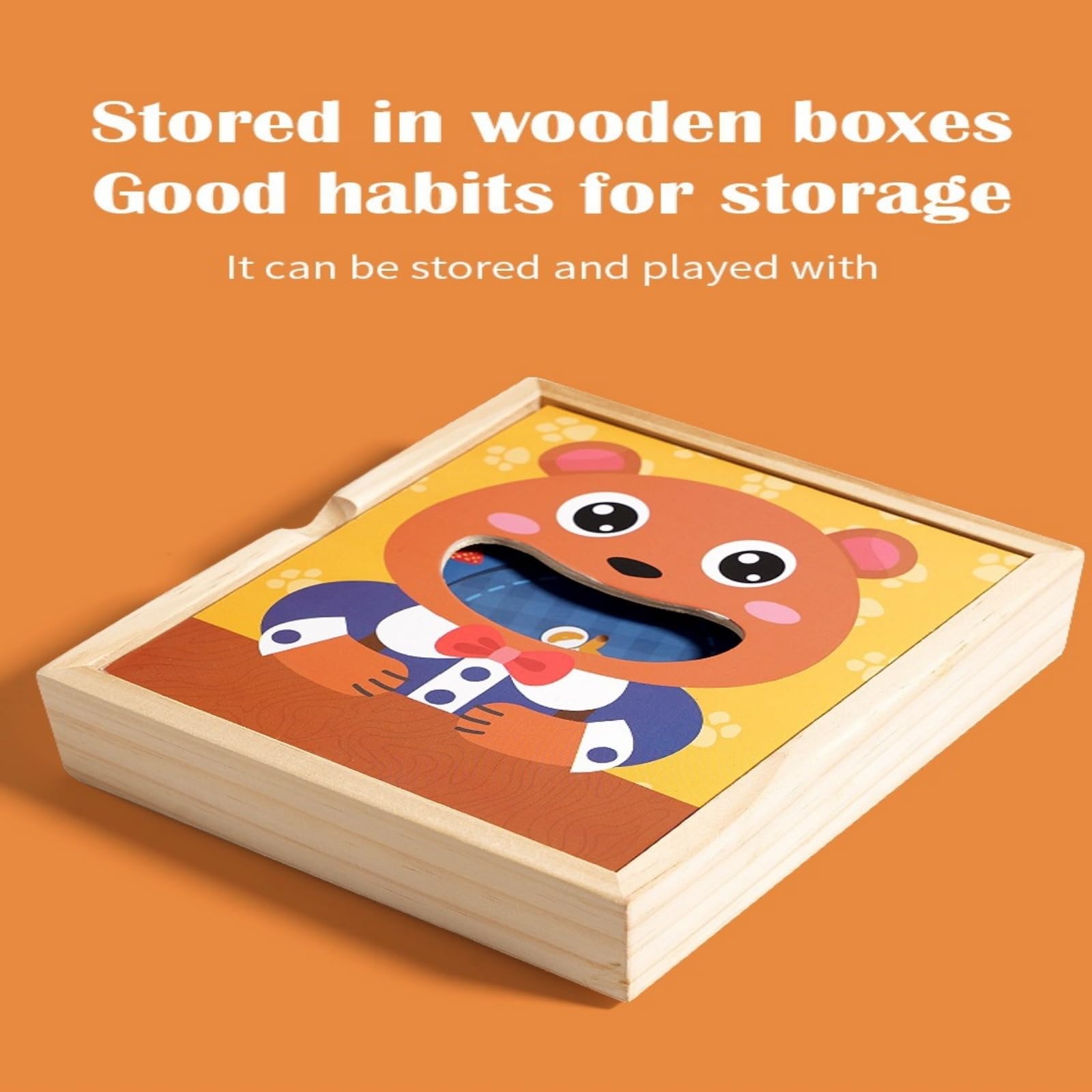 Juguete de alimentación de madera para niños pequeños: Montessori Juego de comida de juego de simulación para niños con 30 alimentos diferentes, cuenco y cuchara, juguetes de aprendizaje 6