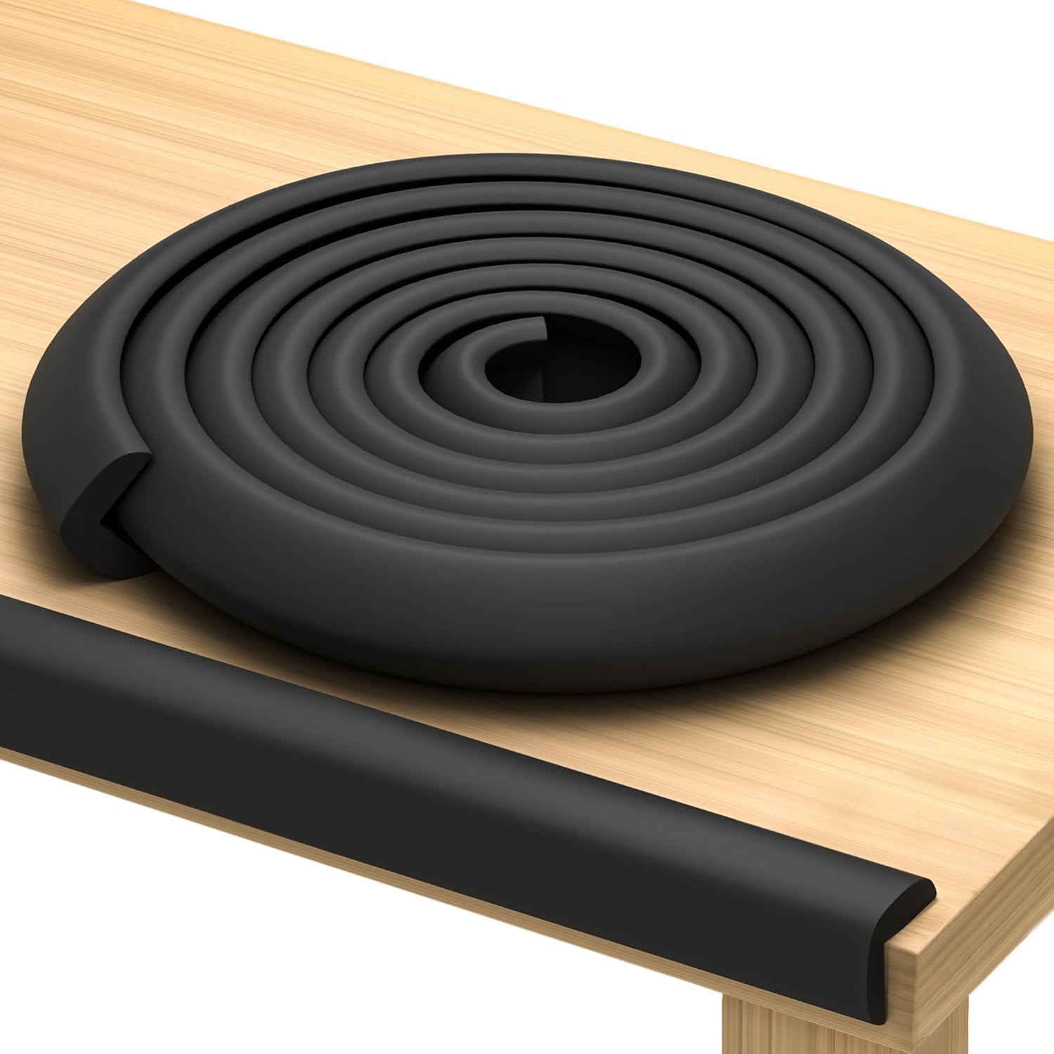 Furniture Edge Guards | 4.8m Protective Protective Foam Cushion | Baby Child Proofing Set NonToxic and Safe for Table, Fireplace, Countertop | Black