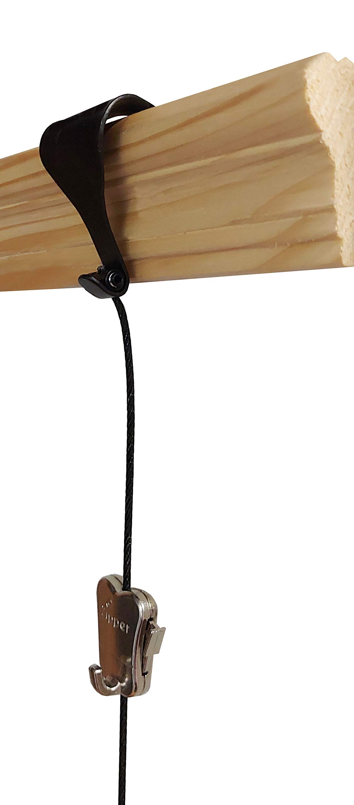 Black Moulding Hook with Black Wire Rope Cable for Victorian Dado Picture Rail 2 Meter 6.56 feet