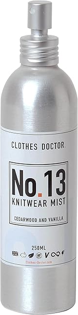 Knitwear Mist - Cedarwood and Vanilla | Hated by Moths and Sure to Keep Them at Bay | Chemical, Plastic, Palm Oil & Cruelty Free, Plant Derived Vegan Biodegradable