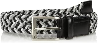 PGA TOUR Mens Multicolor Stretch Braid Mens Belt Accessory