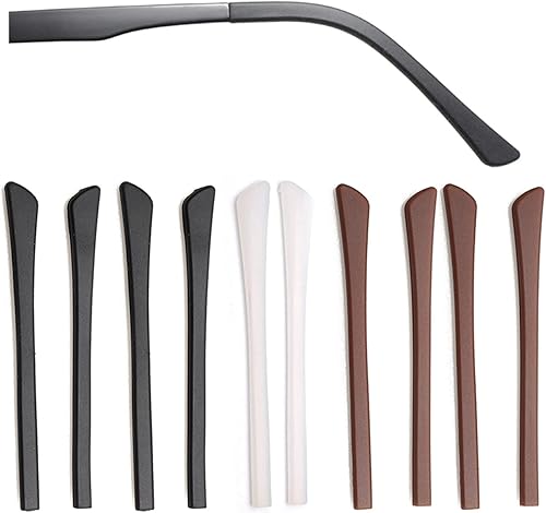 5 pares de puntas de silicona antideslizantes para los extremos de las gafas, calcetines para las orejas, puntas de repuesto cómodas para patas