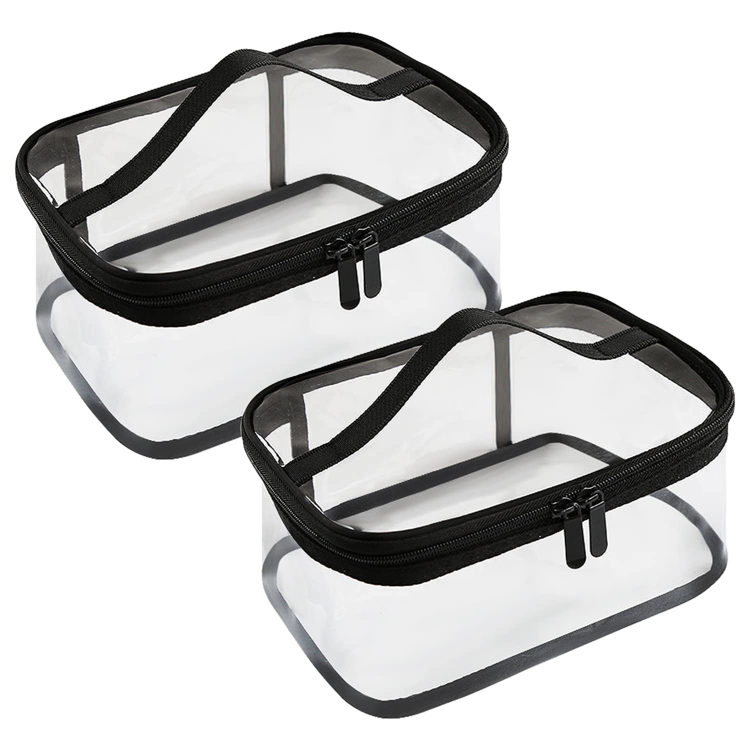 Fyihoxi 2 Pcs Neceser Transparente Bolsa de Cosméticos Impermeable Bolsas de Aseo Transparente Bolsa de Maquillaje Bolsa Cosméticos Bolsa de Aseo de Viaje para Cosméticos Viajes baño y Almacenamiento