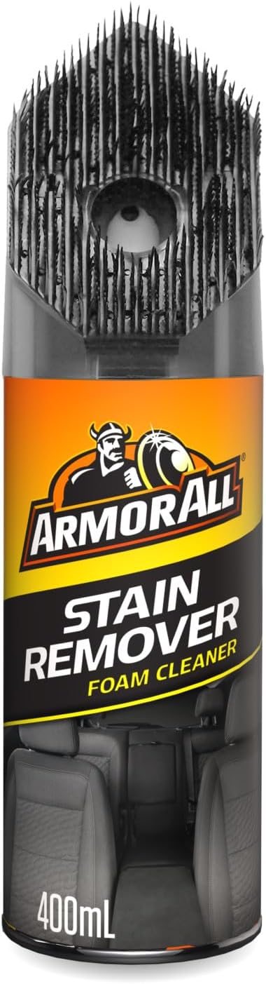 Stain Remover Foam Cleaner, Easily Removes Dirt and Stains with its Built-in Brush, Suitable for All Fabric, Vinyl, Rubber and Plastic Surfaces, Ideal for Car Detailing