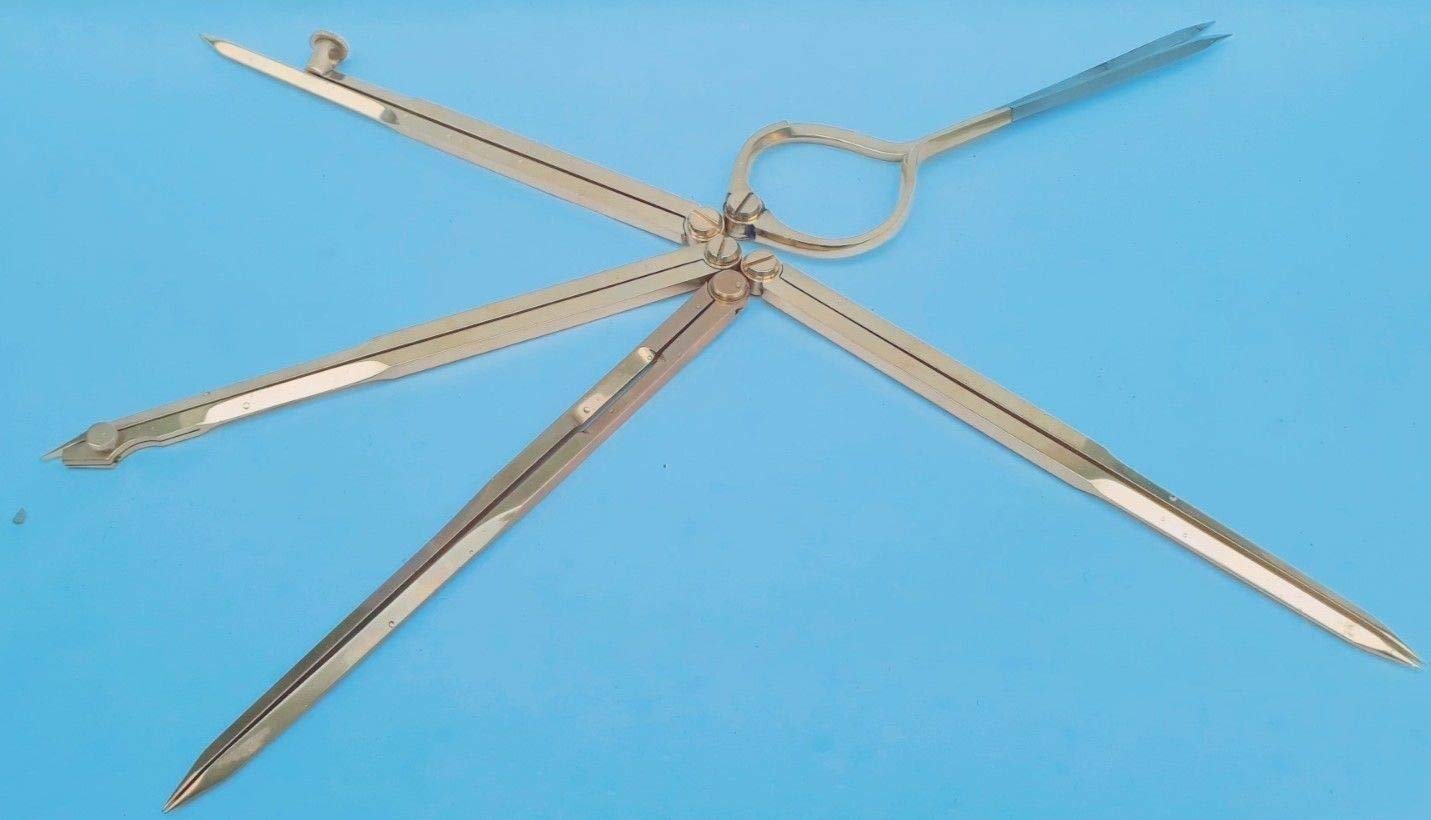 Mahira Nautical Brass Compass Brass Compass Divider Set of 5