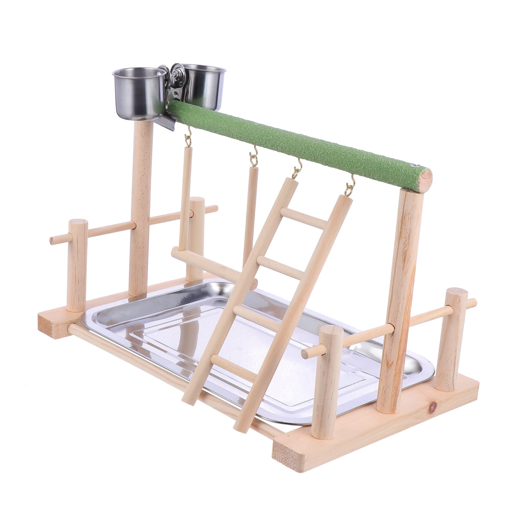 TOYANDONA Altalena Per Pappagalli in Legno Giocattolo Sospeso Per Uccelli Domestici Altalena Supporto Per Pappagalli Giocattolo Per Esercizi e Giochi
