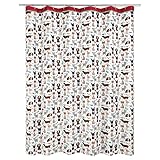 Allure Home Creation Puppy Love Polyeter Fabric Printed Shower Curtain 72'x70'