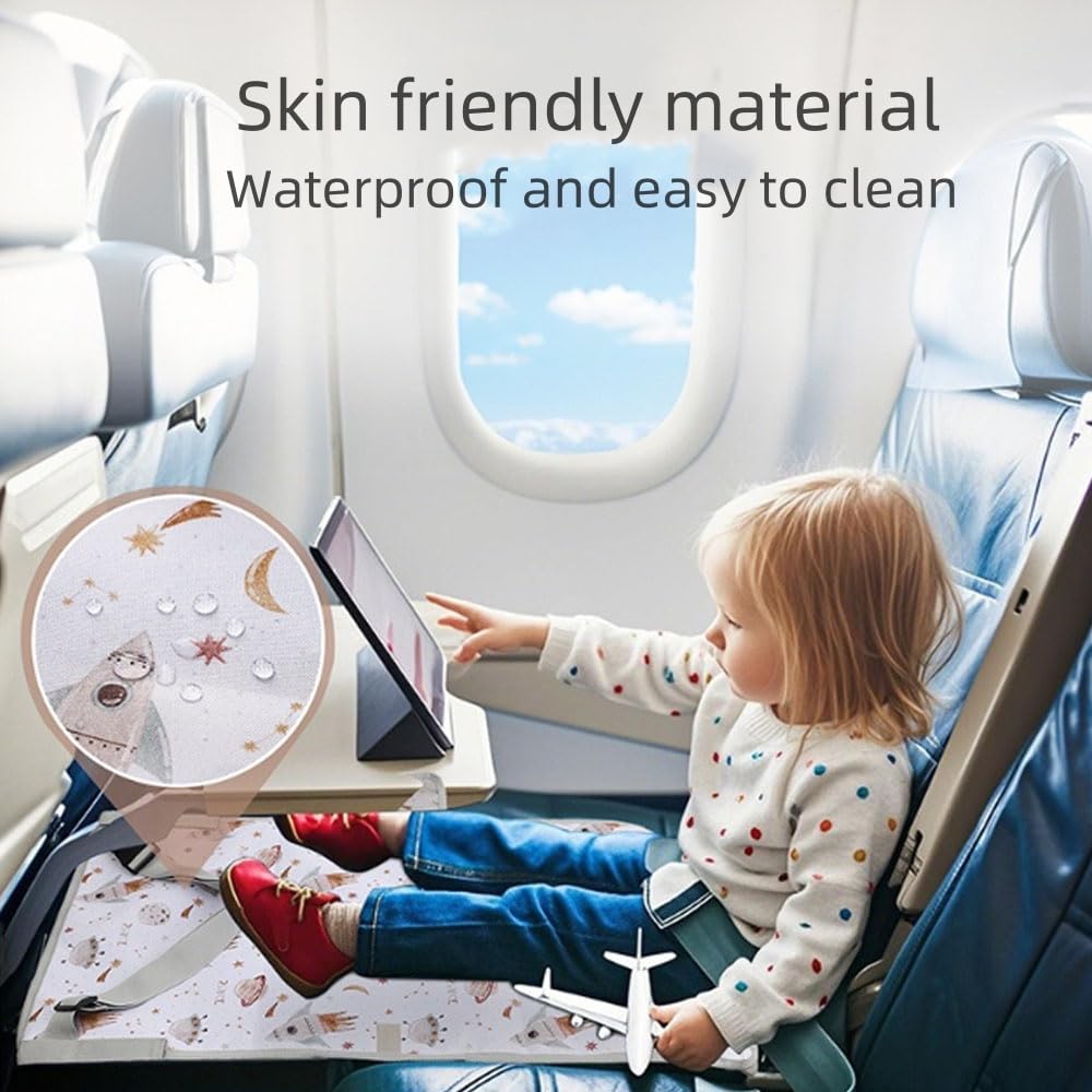 Oaygat Toddler Airplane Bed Kids Seats Extender Safe Baby plane Travel Essentials Airplane Bed for Toddlers Baby Travel Essentials Portable Inflatable Beds Kids to Lie Down and Rest - Image 2