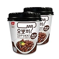 Vista 13 de Yopokki Taza Instantánea de Tteokbokki (Mantequilla de Cebolla, 2 Tazas) Comida callejera coreana con salsa sabor a mantequilla de cebolla. Pastel