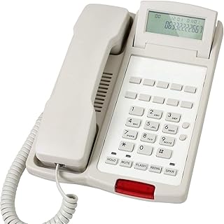 ATAAY Fixed Landline Telephone Rotate Screen Telephone Wall-Mounted Landline Hotel Guest Room Caller ID Push to Talk Office Home Fixed Phone