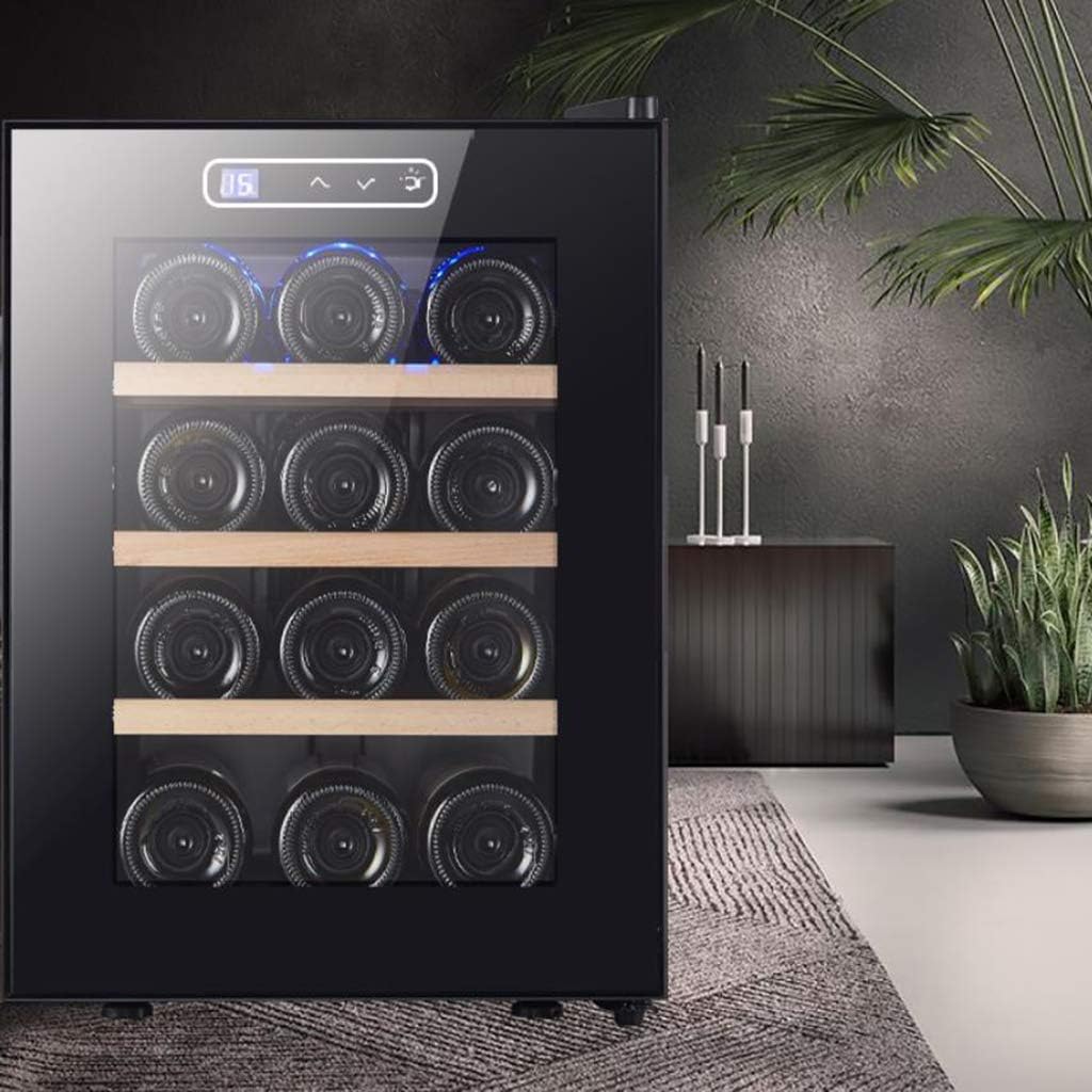 Wine Cooler Refrigerator - White Red Wine Fridge Chiller Countertop Wine Cooler - Freestanding Compact Mini Wine Fridge 12 Bottle W/Digital Control