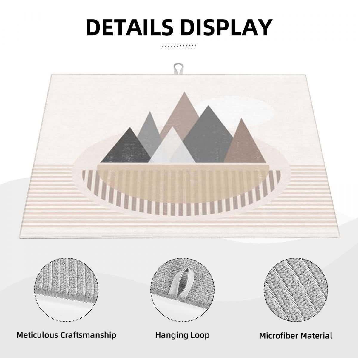 ボーホー 抽象的 太陽 レインボー 防水 スモール ラウンド マウスパッド 7.9 x 7.9 インチ、滑り止め ゴムベース ゲーム用マウスパッド 寮 部屋 オフィス ホ : 抽象的な太陽のプリント ボーホー ミニマリスト 印刷