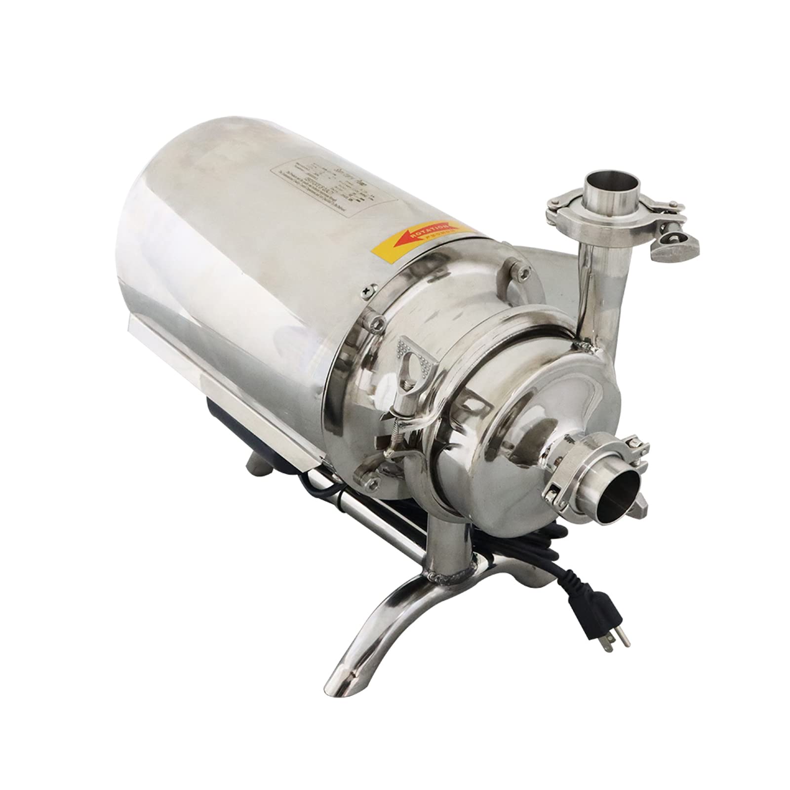 LGXEnzhuo 304 Stainless Steel Food Grade Centrifugal Pump Food Sanitary Pump Sanitary Beverage Pump Liquid Transfer Machine 0.75KW 3T/H 110V