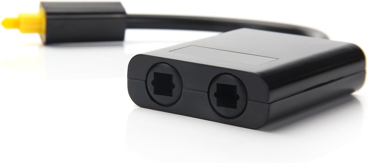 chenyang AV Adapter Optical Cable Splitter 1 in 2 Out Toslink Digital Optical Audio Splitter Fiber Optical Splitter image 2