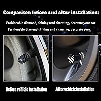 Vista 5 de Antena de bala para automóvil, camión con la bandera de Estados Unidos, con tapas de vástago de válvula, mástil universal para GM Chevy Silverado