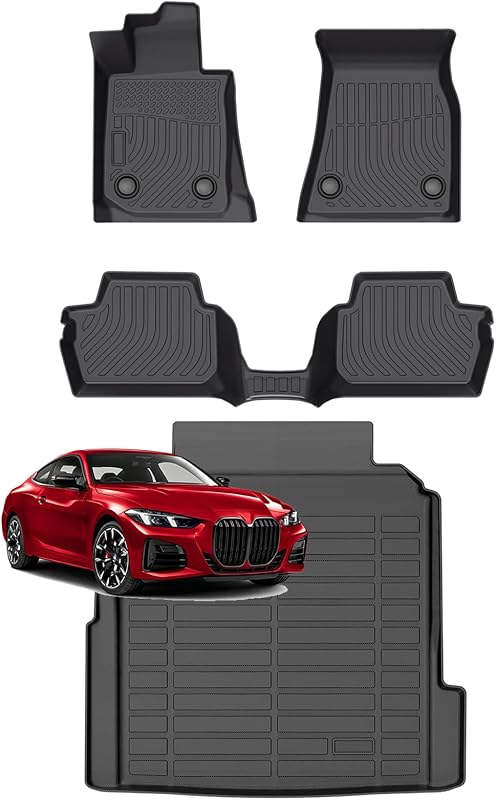 Kit de tapetes automotivos em TPE para BMW M440i e 430i conversível 2021–2027, compatível com M4 Competition conversível, ANKATA