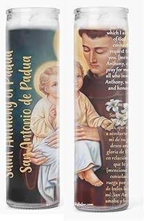 Gifts by Lulee, LLC Set of 2 St Anthony Prayer Candles 2 Veladoras De San Antonio