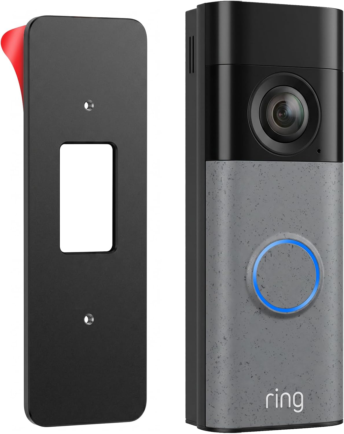 No Drill Mount for Ring Battery Doorbell/Plus/Pro (2nd Gen 2026 Release), Adhesive Mounting Bracket for Ring Camera Doorbell, Metal Doorbell Wall Holder for Apartments/Office/Rental, Easy to Install
