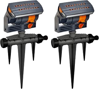 2 Pieces Square Sprinkler, 16 Holes with Ground Needle 90 m2 Lawn Mower, Square Sprinkler, Fan Spray, Adjustable Water Flow, Grass Sprinkler of Plants in Gardens, Lawns, Vegetable Gardens (2