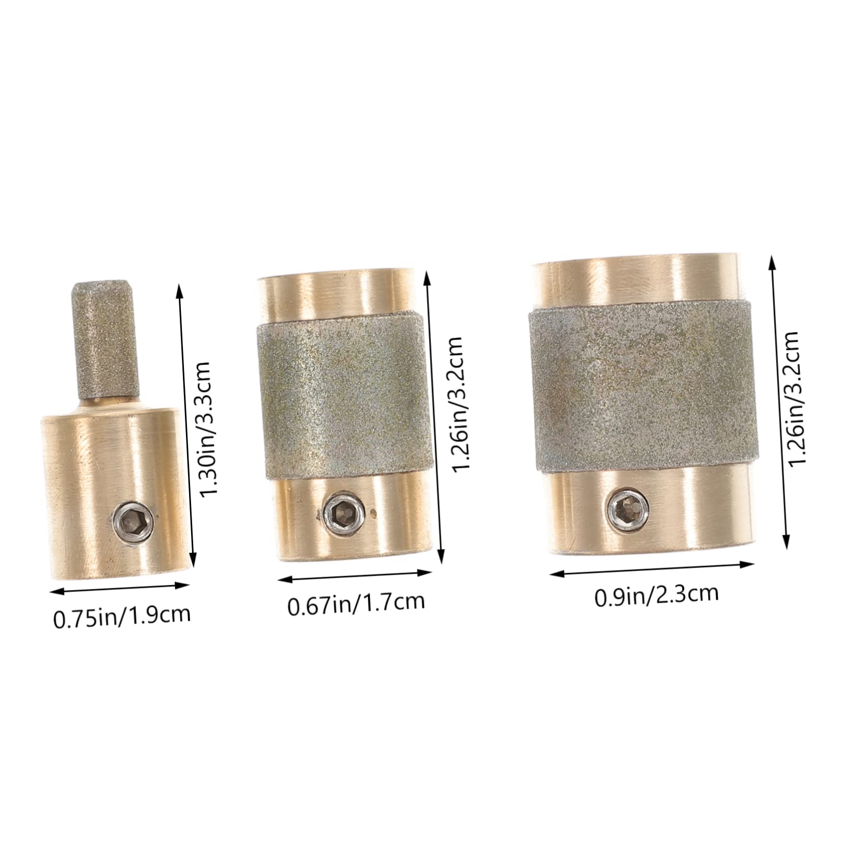 Angoily 1/4 Inch Glass Head Bit Stain Grinder High Hardness Emery Coating Easy Install Use for Stained Glass Supplies