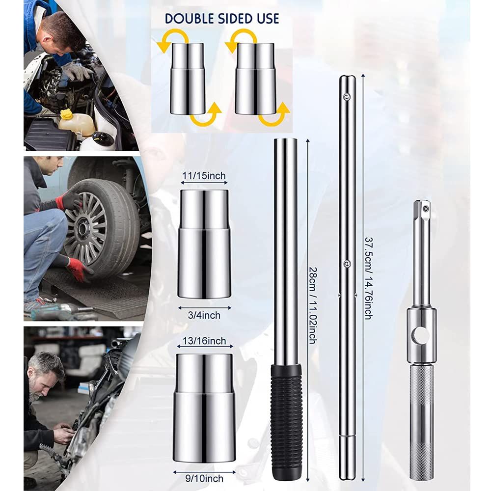 Llave Para Desmontar Neumaticos De Coche De 4 VíAs, Antideslizante, Duradero, Retractile, Herramientas De Emergencia Para Desglose De NeumáTicos De Repuesto Para AutomóViles, Furgonetas, Camiones Etc