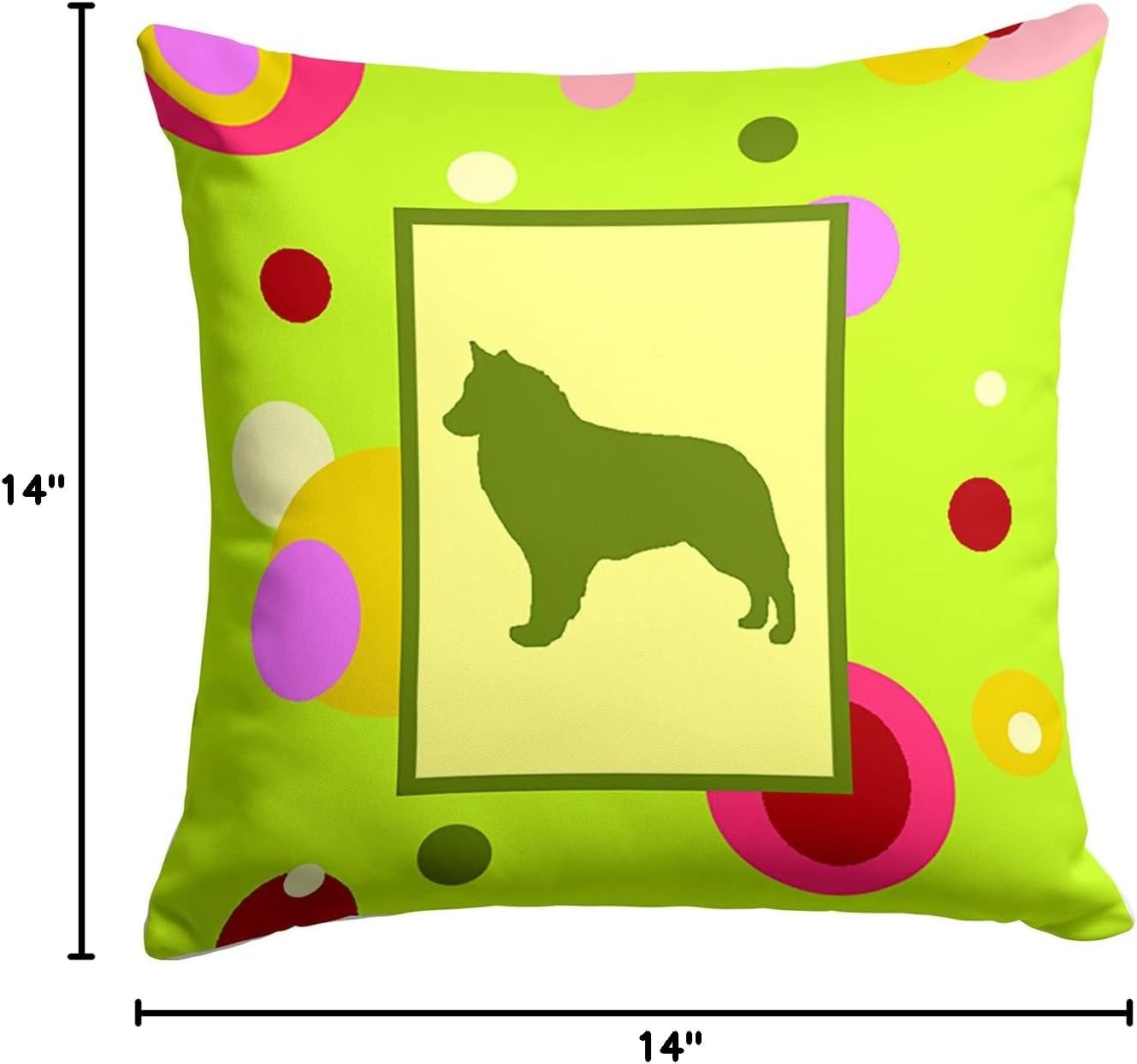 Caroline's Treasures CK1115PW1414 Fabric Decorative Pillow Machine Washable, Indoor Outdoor Decorative Pillow for Couch, Bed or Patio, 14Hx14W