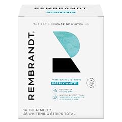 Rembrandt Teeth Whitening Strips Deeply White Enamel-Safe 28 Whitening Strips 14 Treatments
