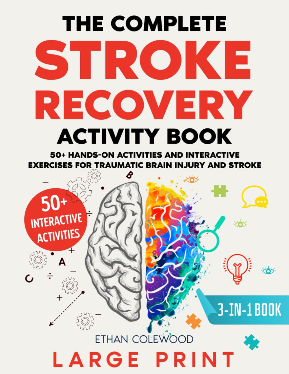 The Complete Stroke Recovery Activity Book - Large Print 3 in 1 ...