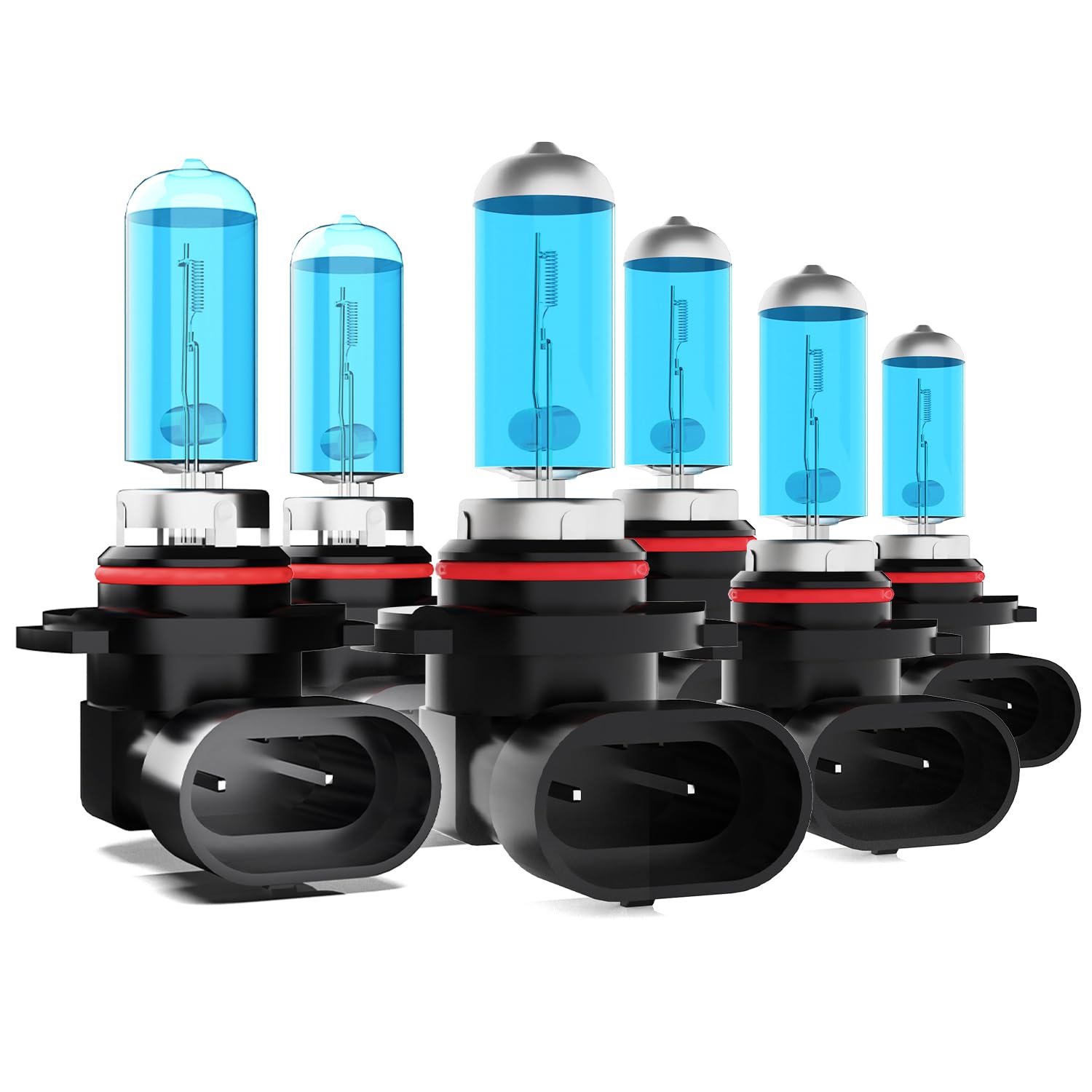 Headlight Bulbs Compatible With Toyota Matrix 2003-2008 halogen lights, 9005/HB3/H10 high beams + 9006/HB4 Low Beam + 9006 fog lights,Super Bright 6000K White, 6 PCS