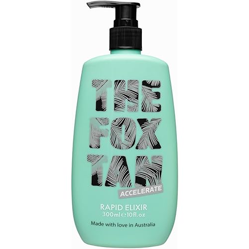 The Fox Tan Rapid Tanning Elixir, Natural Tanning Accelerator Lotion For Darker & Faster Tans, Creates Flawless Tan Skin, Vegan & Cruelty-Free, 300mL