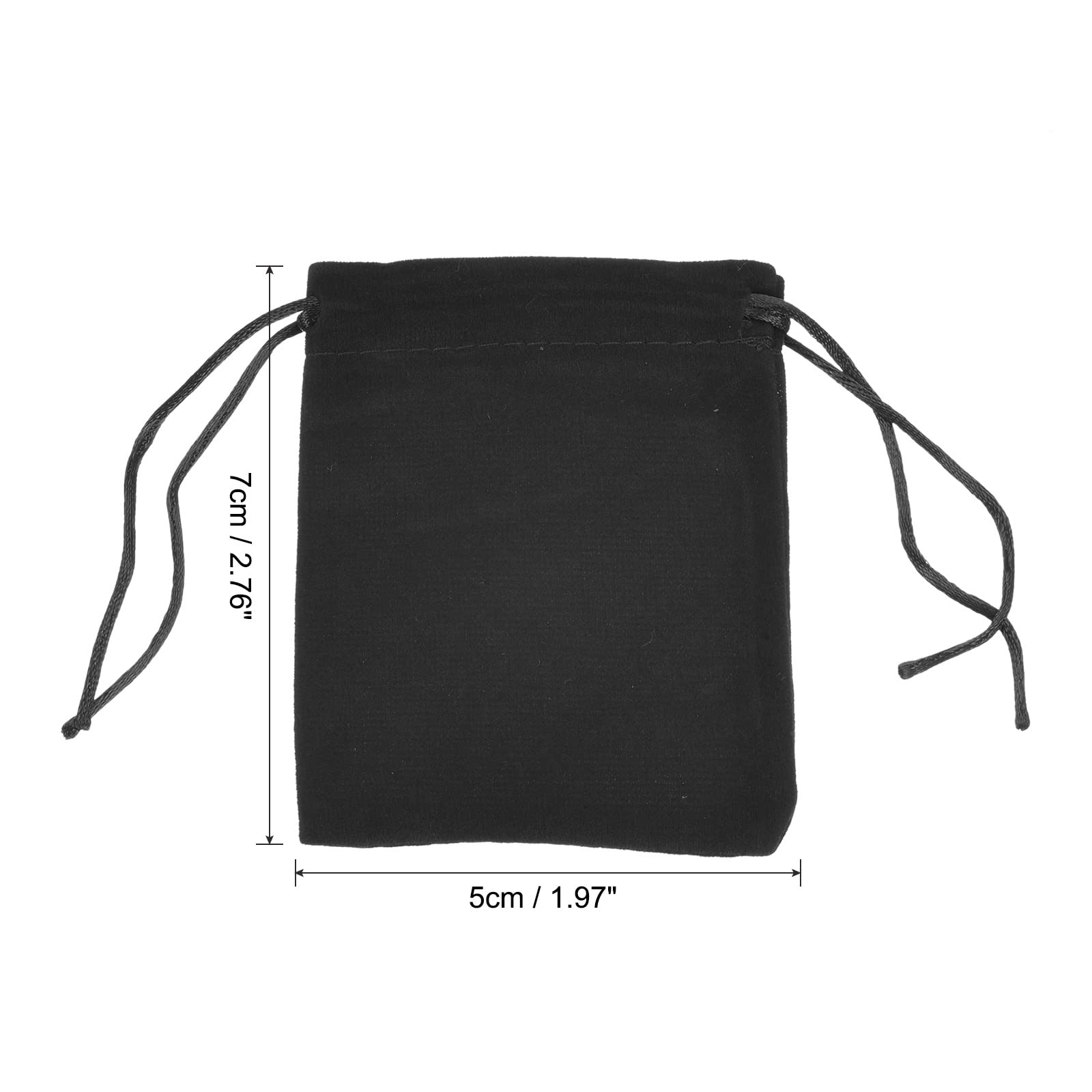 Sacchetti Regalo In Velluto Con Laccetto - 25 Pezzi 20x25 Cm Nero, Per Gioielli, Caramelle, Bomboniere