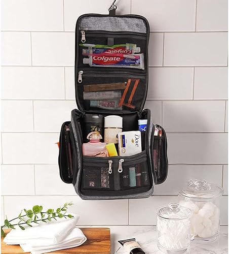 Miniatura 6 de fjackets Neceser para hombres y mujeres con bolsa de maquillaje de viaje - Esenciales de viaje para mujeres - Bolsa de maquillaje, bolsa de