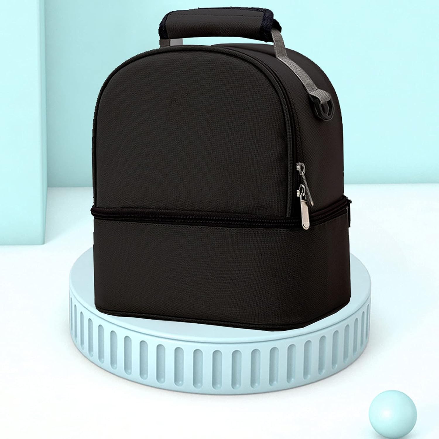 Mancro Breastmilk Cooler Bag with Ice Pack, Fits 6 Insulated Baby Bottles Up to 9 Ounce, Breast Milk Cooler for Nursing Mom (Black 1) 1