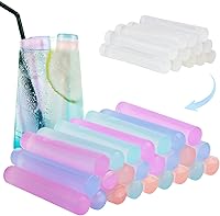 Vista 9 de 12 paquetes de cubitos de hielo reutilizables que cambian de color para bebidas, barra de hielo reutilizable para botellas de agua de congelación