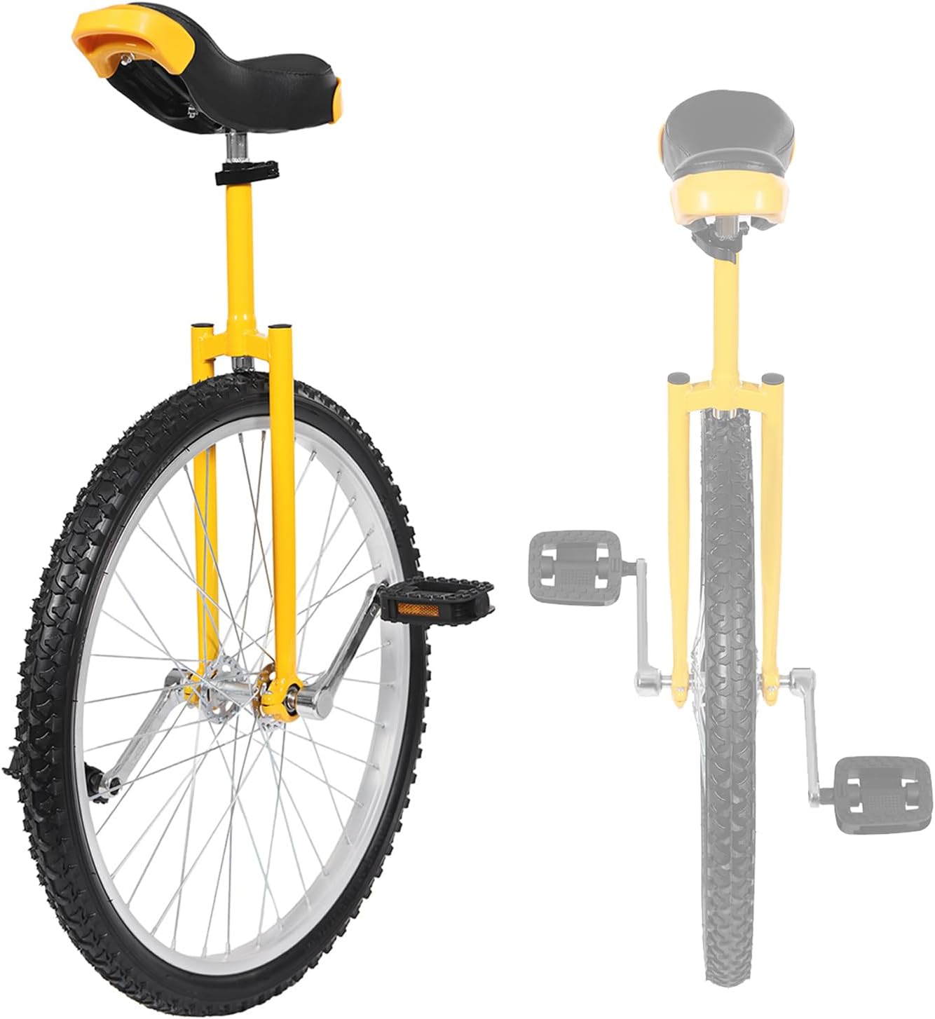 LYNICESHOP 24-Inch Outdoor Wheel Unicycle, Height Adjustable Unicycle, One-Wheel Bike for Fitness & Balance Training