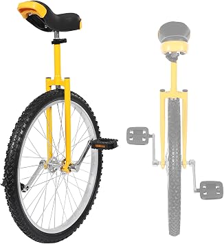 LYNICESHOP 24-Inch Outdoor Wheel Unicycle, Height Adjustable Unicycle, One-Wheel Bike for Fitness & Balance Training