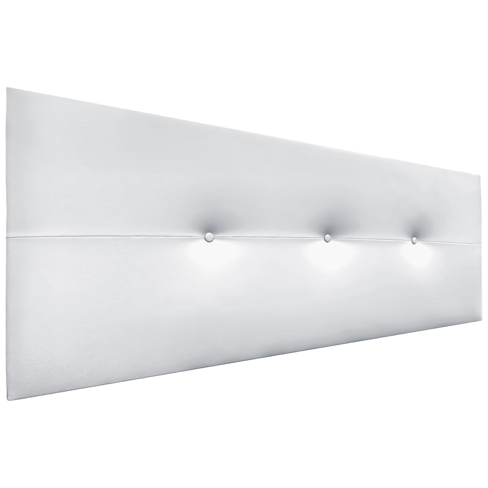 DHOME Cabecero de Polipiel o Tela AQUALINE Pro cabeceros Cabezal tapizado Cama Lujo (Polipiel Blanco, 145cm (Camas 120/​135/​140))