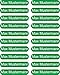 INDIGOS UG® Namensaufkleber Sticker - 36x7 mm - 150 Stück für Kinder, Schule und Kindergarten - Stifte, Federmappe, Lineale - grüner Hintergrund - individueller Aufdruck