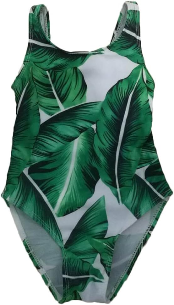 Charm Kingdom Little Baby Girls Tropical Leaves Print One Piece Bathing Suit Swimsuit