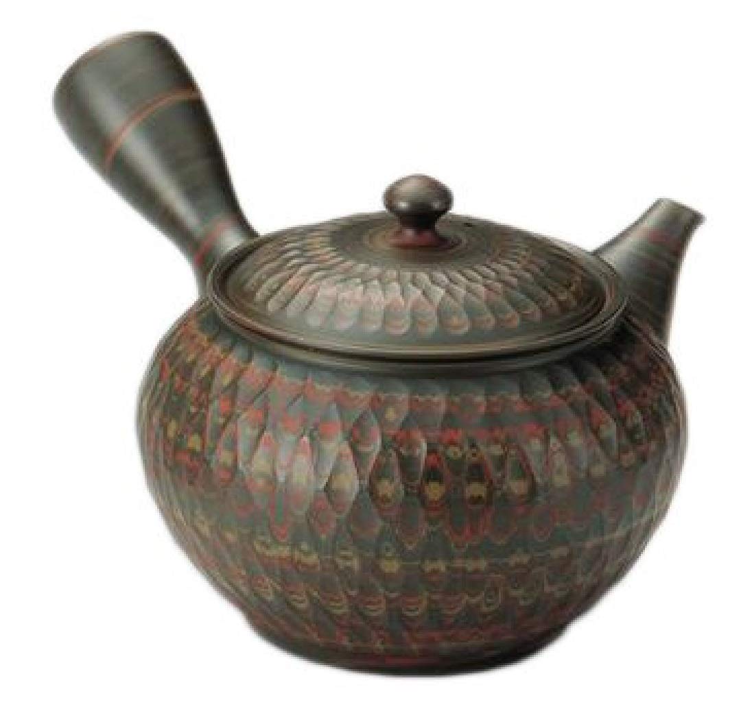 Amazon｜常滑焼3-493友仙 22号丸練込網目カット急須 AM-T252 390ml