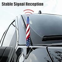 Vista 4 de Ajxn 1 antena tipo bala para automóvil y camión con diseño de bandera estadounidense, compatible con F150 F250 F350 Super Chevrolet Duty Raptor