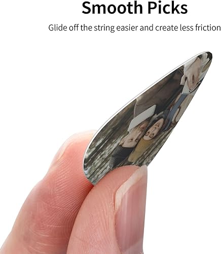 Miniatura 3 de 6-100 púas de guitarra personalizadas, añade tu propio nombre de texto, impresión HD resistente al nombre para accesorios de guitarra, el mejor
