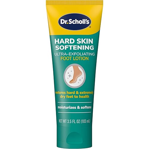Dr. Scholl's Dry, Flaky Skin Remover Ultra Exfoliating Foot Lotion Cream, 3.5 oz, Moisturizer with Urea for Rough Dry Cracked Feet, Heal and Soothe for Healthy Looking Feet, Intensive Foot Skin Care
