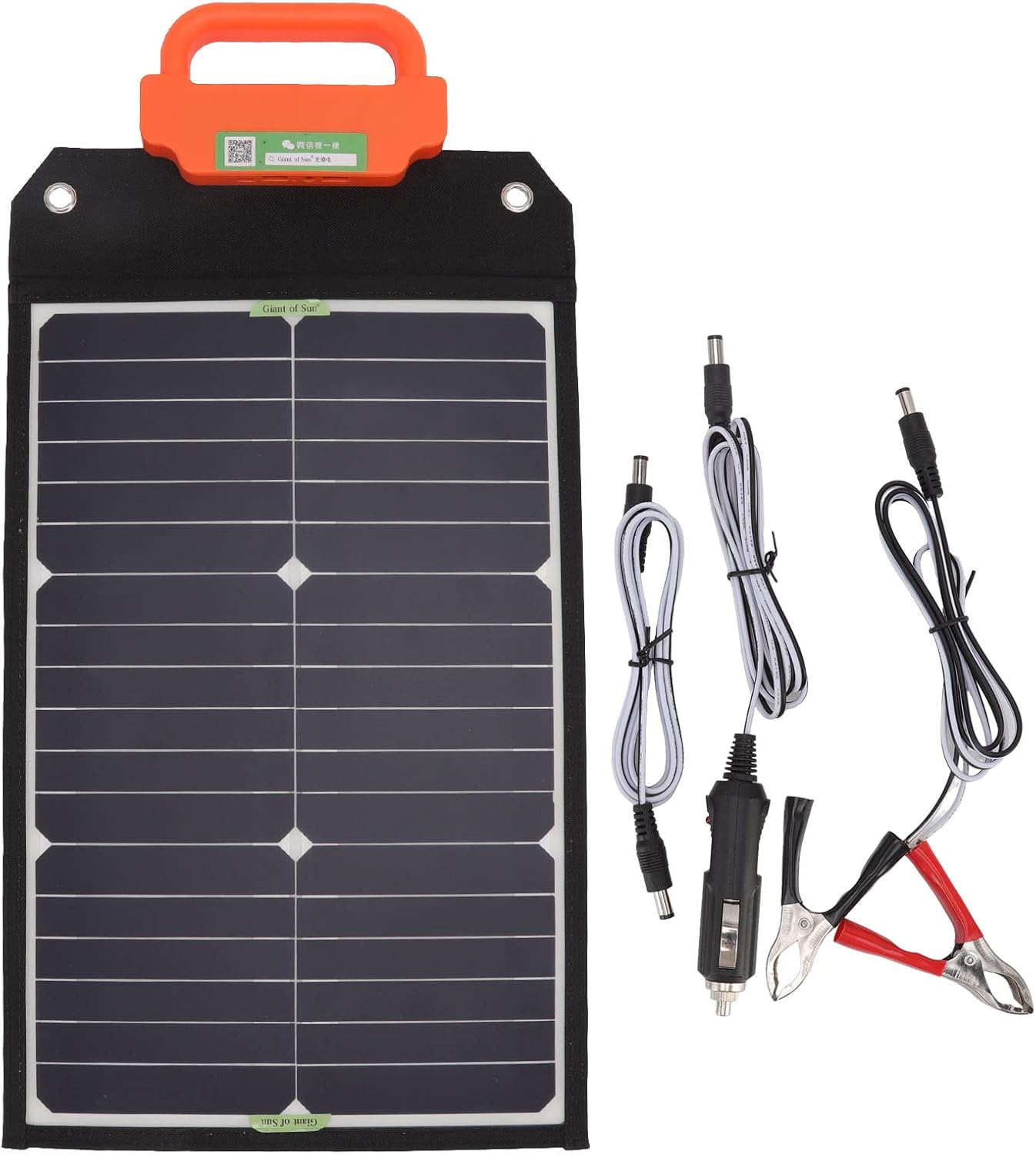 50W 18V Solar Panel, IP65 Waterproof, with Handle Dual USB